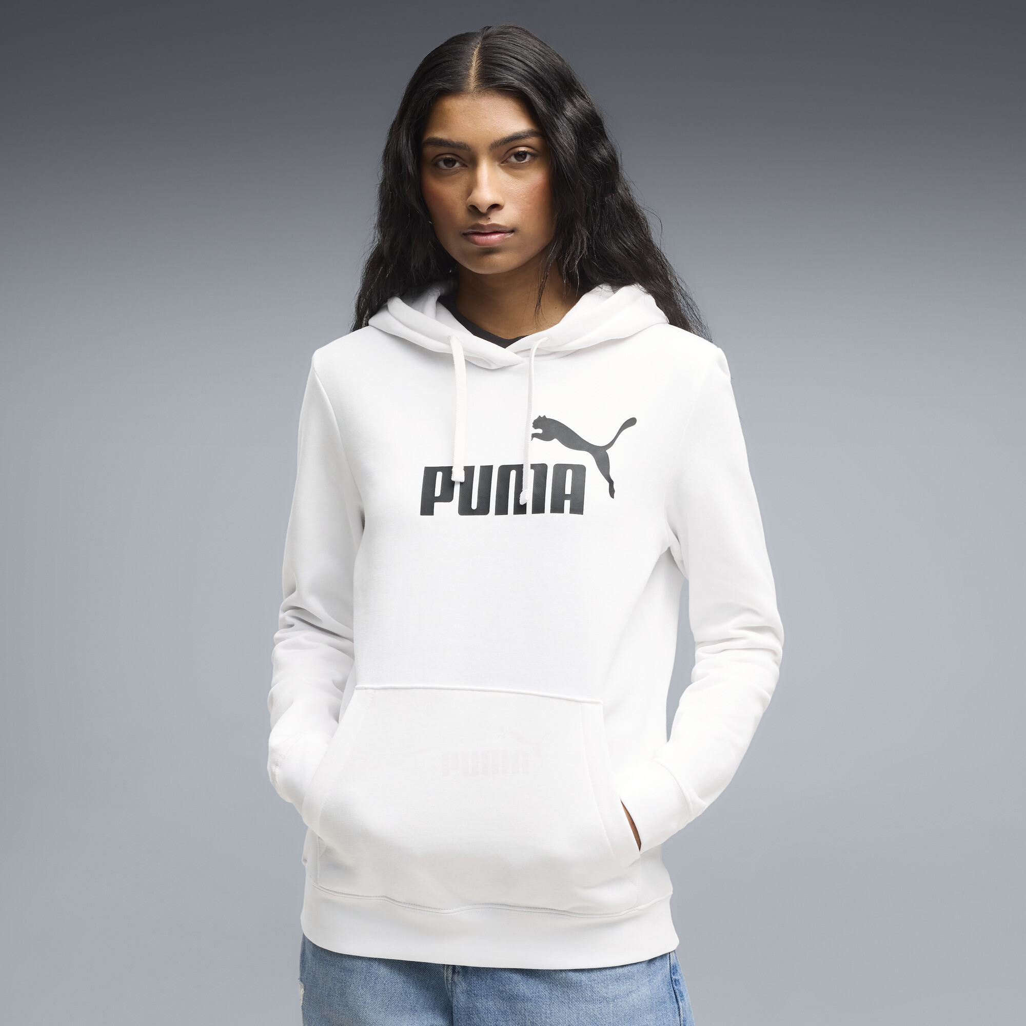 PUMA ESS No. 1 Logo Hoodie Damen, Kleidung, Weiß, S