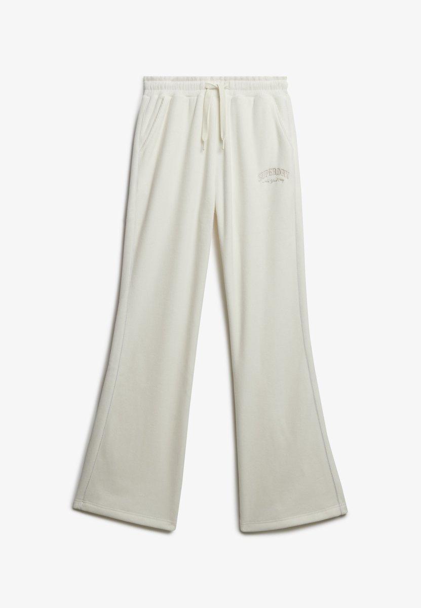 Superdry Damen Country Club Velour Jogginghose White - Größe: 40