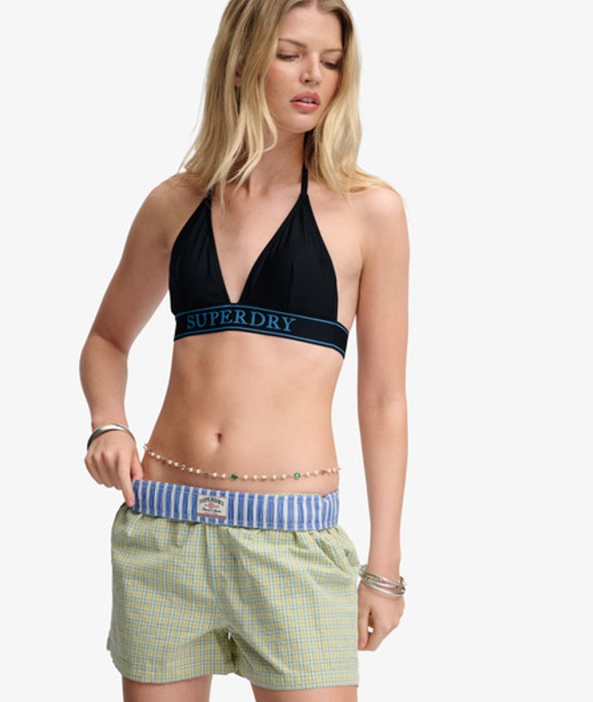 Superdry Damen Logo Triangle Bikini-top Navy - Größe: 36