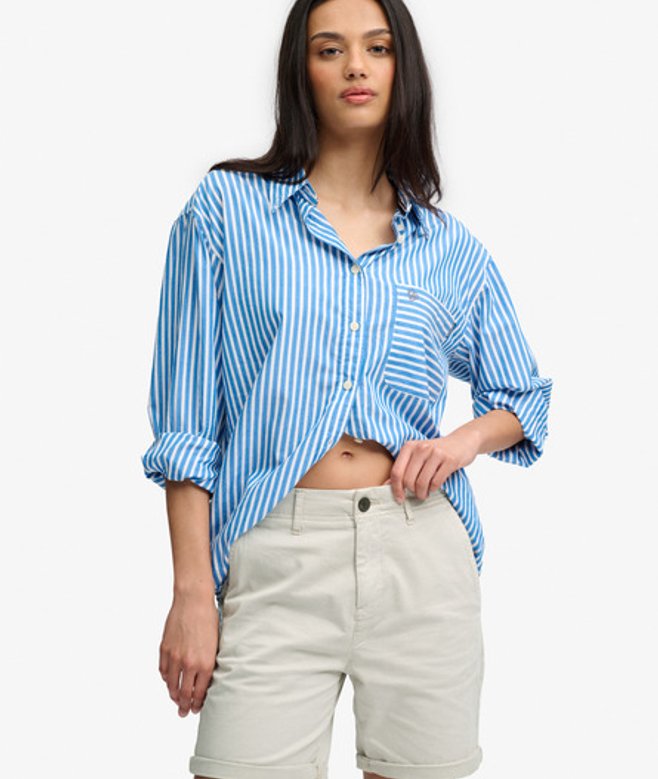 Superdry Damen Chino Shorts Grey - Größe: 36