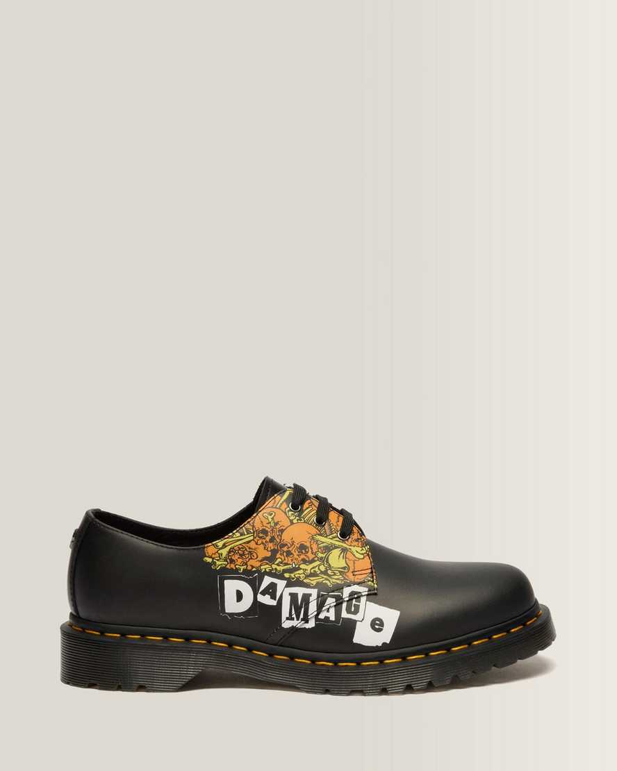 Dr. Martens 1461 Metallica Schuhe in Weiß/Schwarz, Größe: 36