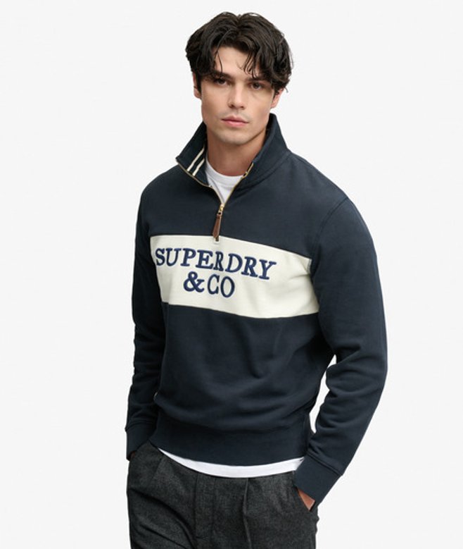 Superdry Herren The Merchant Store-pullover im Marinelook Navy - Größe: S