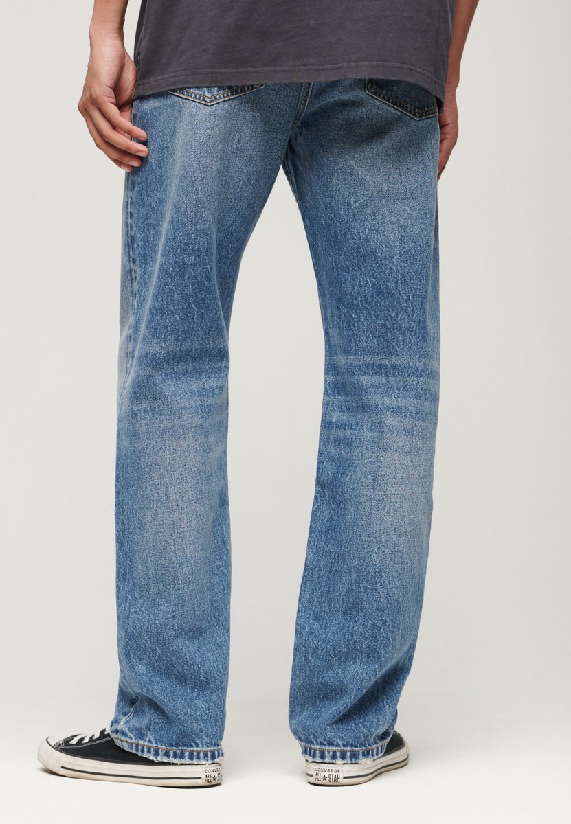 Superdry Herren Straight Jeans Blau - Größe: 32/34