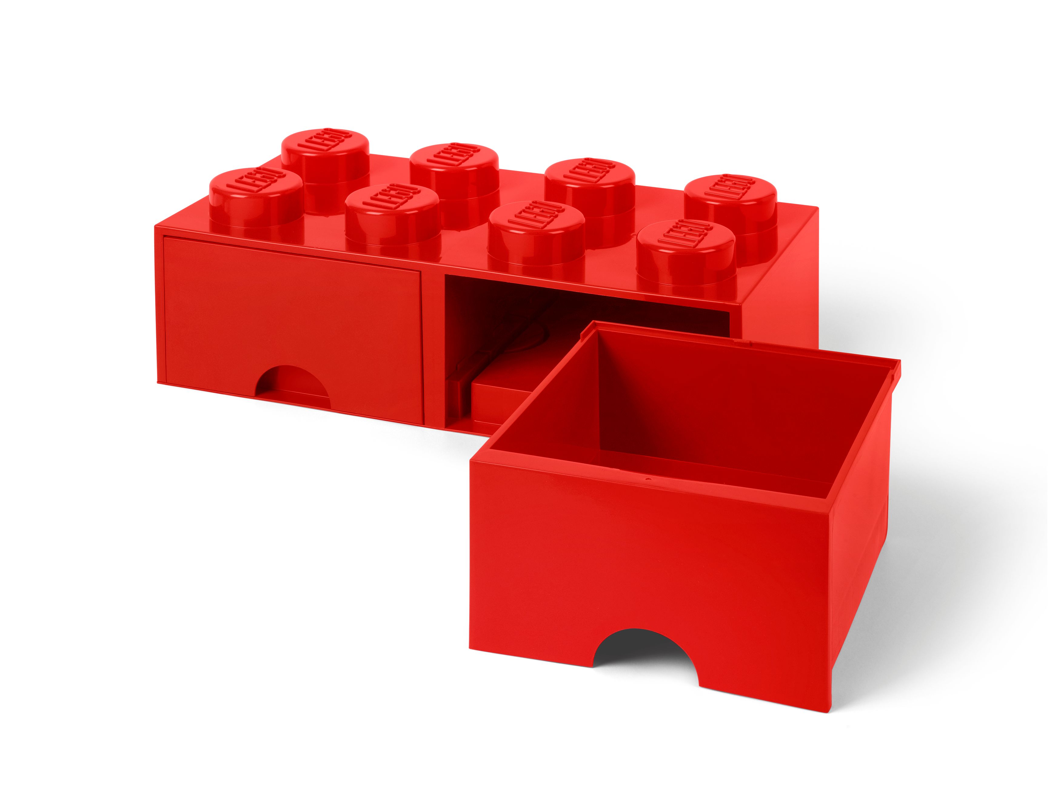 Cassetto-mattoncino a 8 bottoncini rosso LEGO