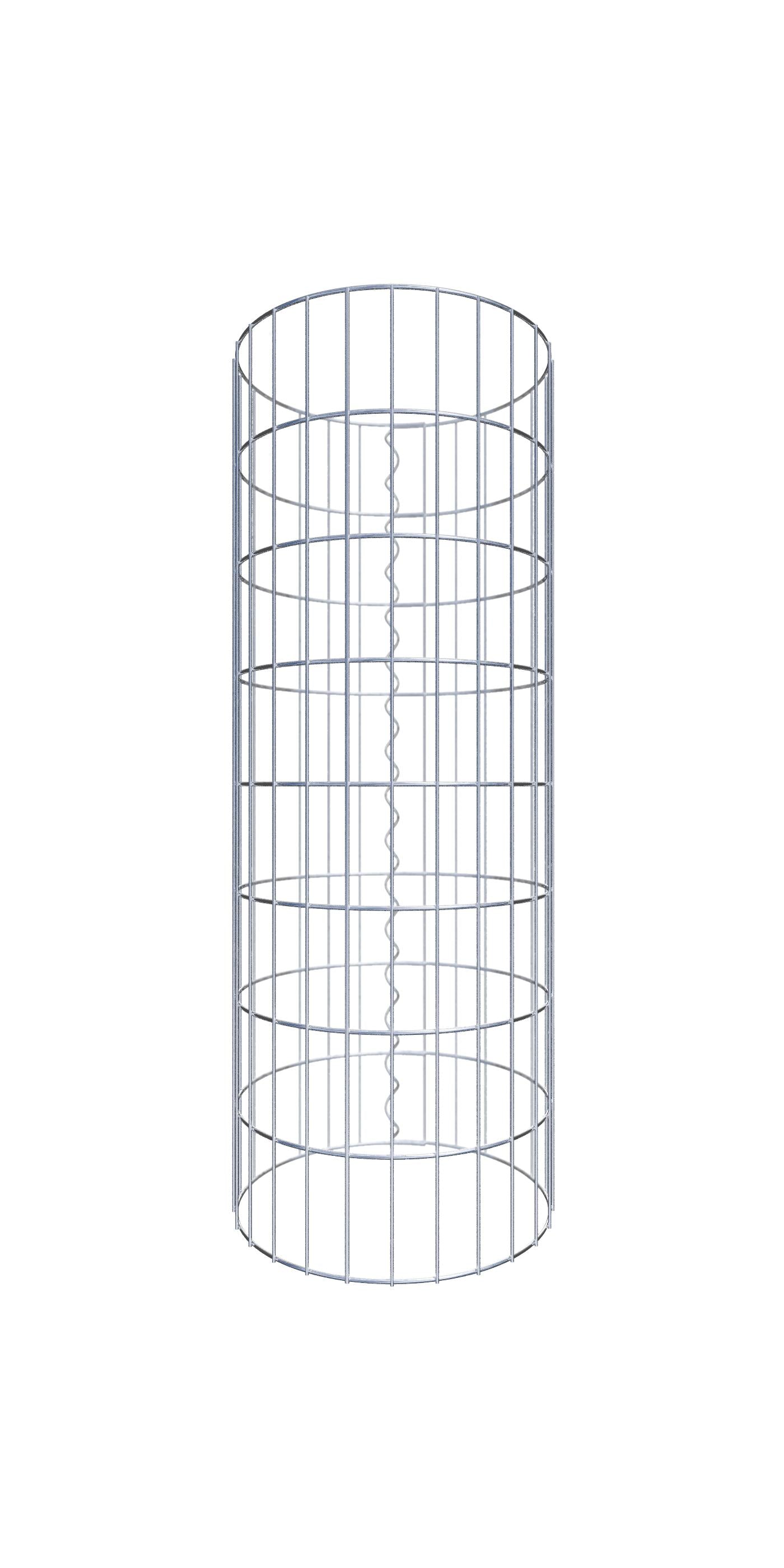 Colonna gabbionata rotonda 42 cm di diametro, 80 cm di altezza, maglia 5 cm x 10 cm