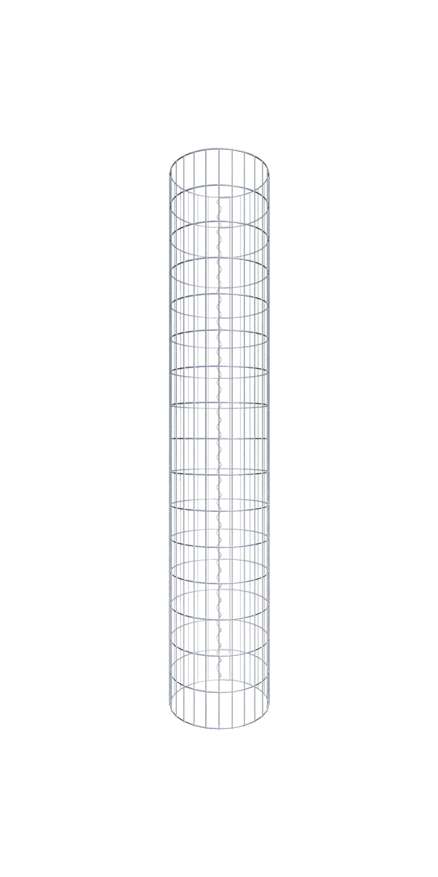 Colonna gabbionata rotonda 42 cm di diametro, 160 cm di altezza, maglia 5 cm x 10 cm