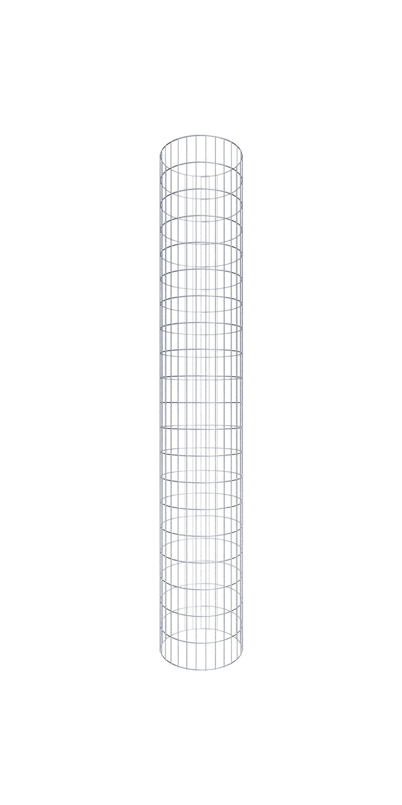 Colonna gabbionata rotonda 47 cm di diametro, 200 cm di altezza, maglia 5 cm x 10 cm