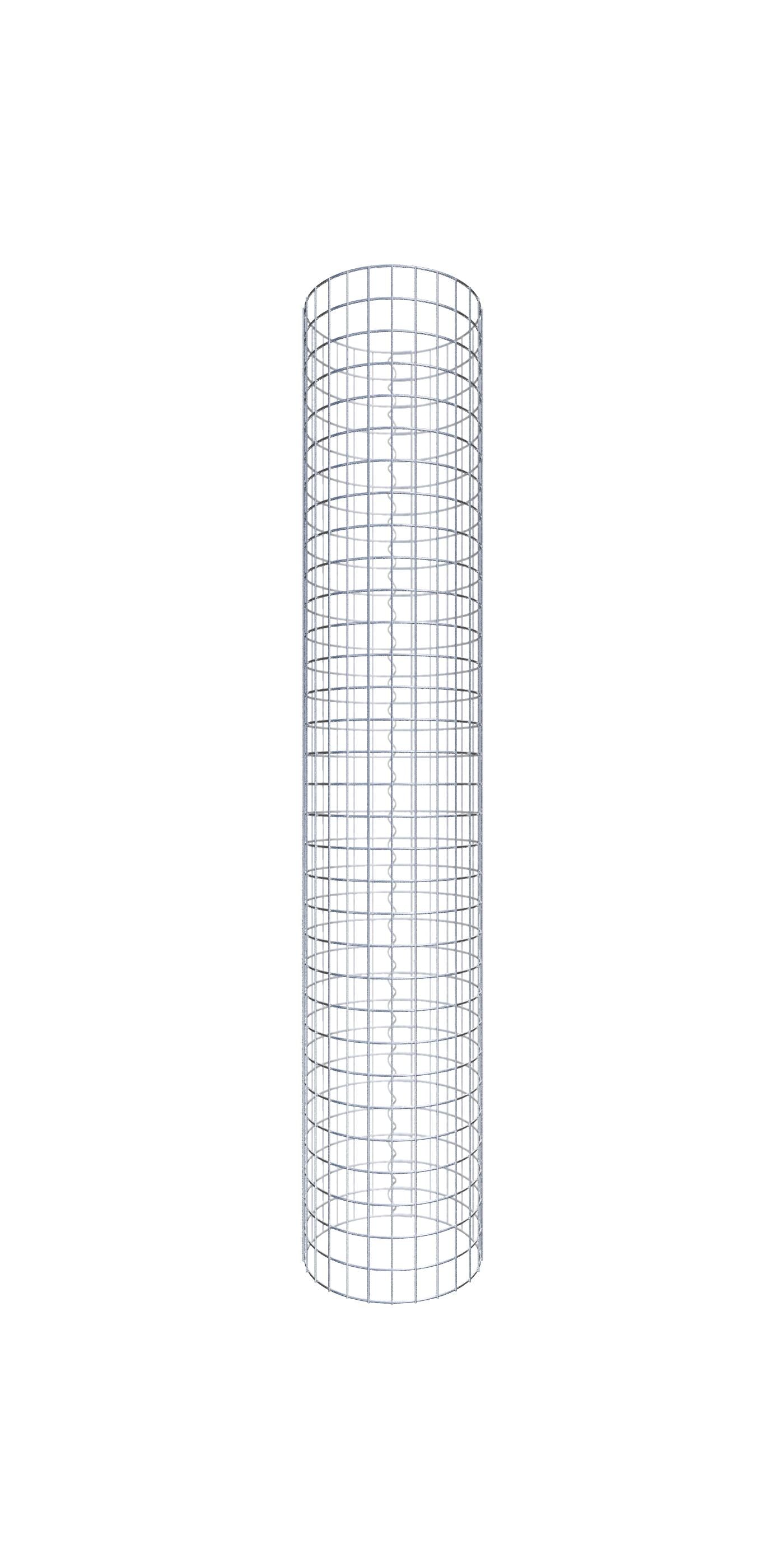 Colonna gabbionata rotonda 42 cm di diametro, 160 cm di altezza, maglia 5 cm x 5 cm
