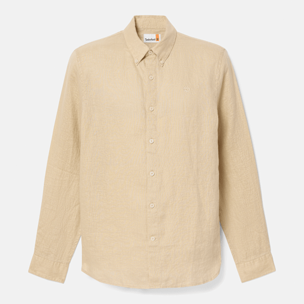 Timberland - Camicia in Lino Mill Brook da Uomo in beige, Uomo, beige, Taglia: XL