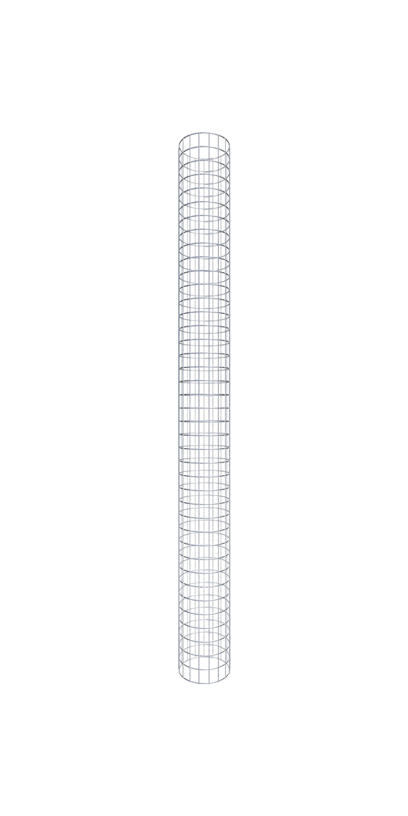 Colonna di gabbioni rotonda 27 cm di diametro, 200 cm di altezza, maglia 5 cm x 5 cm