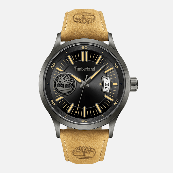 Timberland - Orologio con cinturino in pelle da uomo, Uomo, No Color