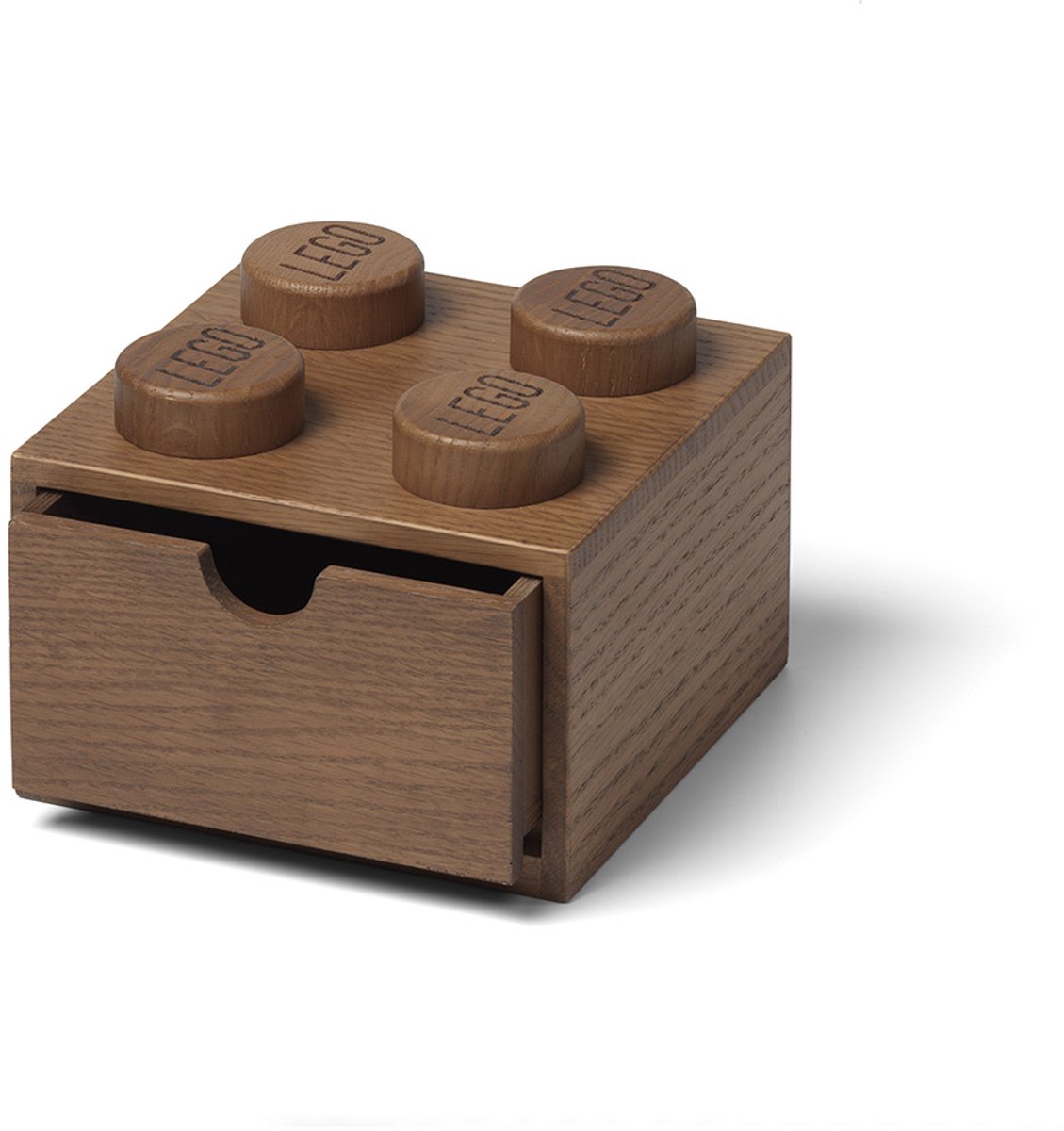 Cassetto da scrivania 4 in legno: quercia scura