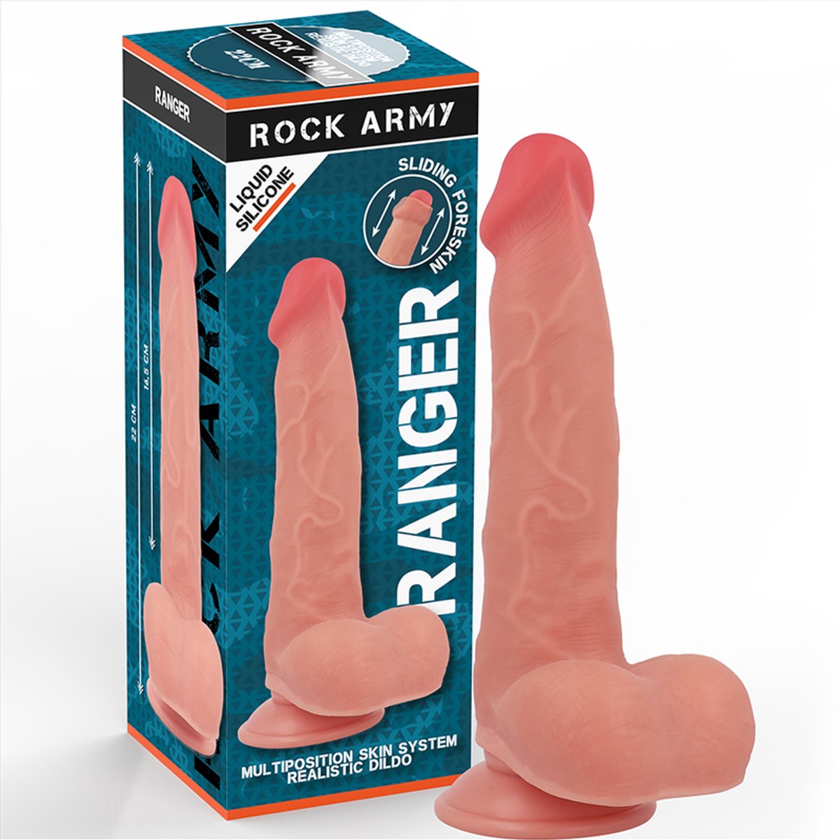 Rock Army Raptor Dildo Realista Dual Density 22 Cm