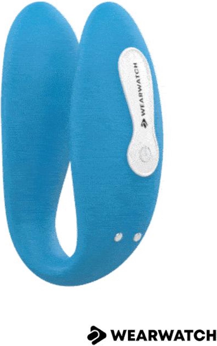 Wearwatch Vibrador Para Parejas Azul Control Remoto Blanco