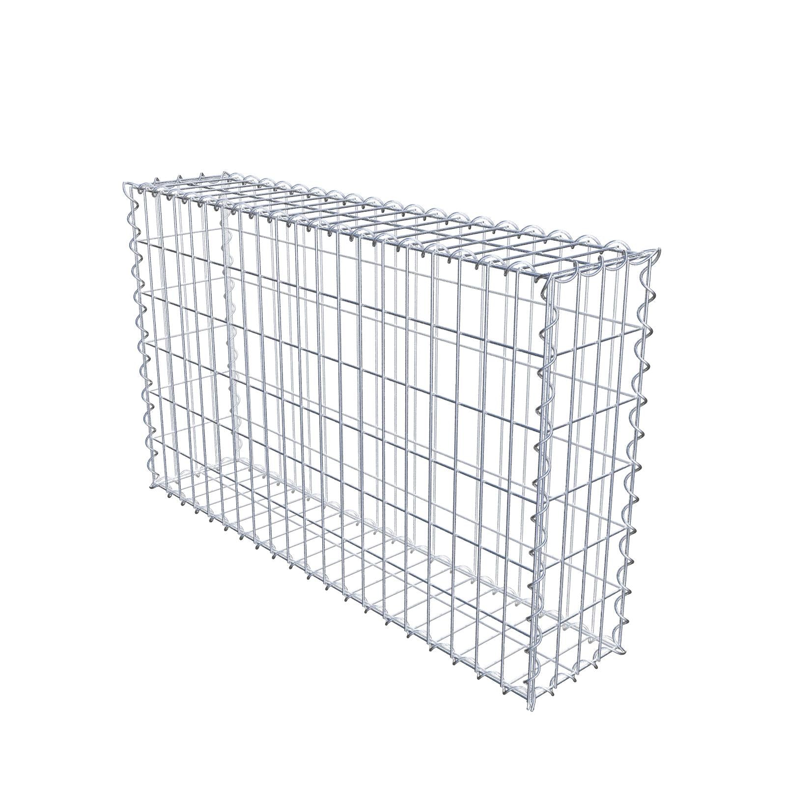 Set di 2 gabbioni 100 cm x 60 cm x 20 cm (L x A x P), maglia 5 x 10 cm, spirale
