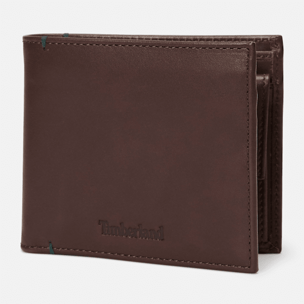 Timberland - Portafoglio Riverton in pelle a due ante da uomo in marrone scuro, Uomo, marrone