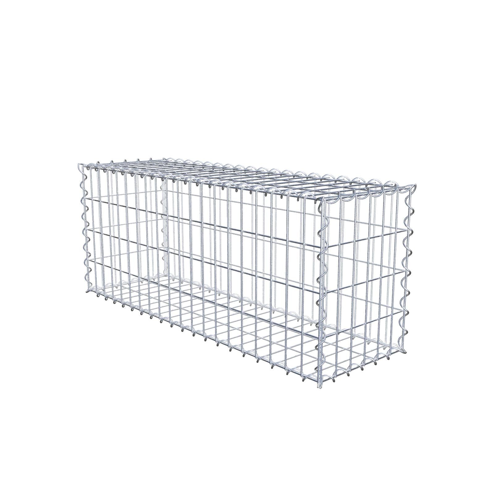 Set di 2 gabbioni 100 cm x 40 cm x 30 cm (L x A x P), maglia 5 x 10 cm, spirale