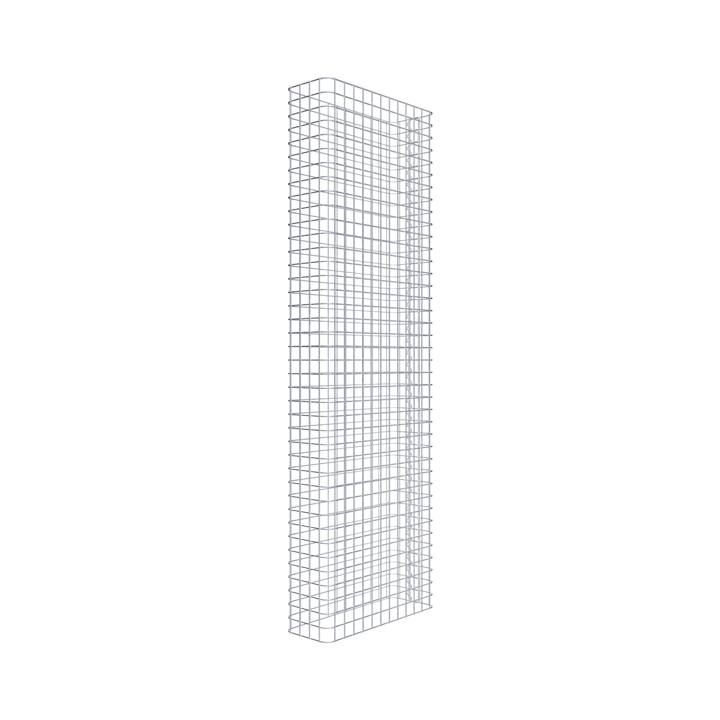 Recinzione in gabbioni lunghezza 62 cm, altezza 200 cm, profondità 22 cm, maglia 5 x 5 cm