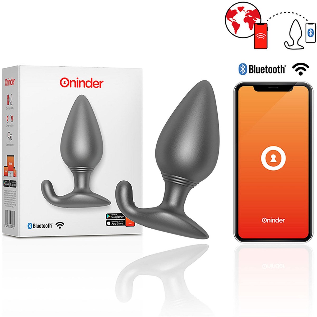 Oninder Plug Anal Vibrador Con App