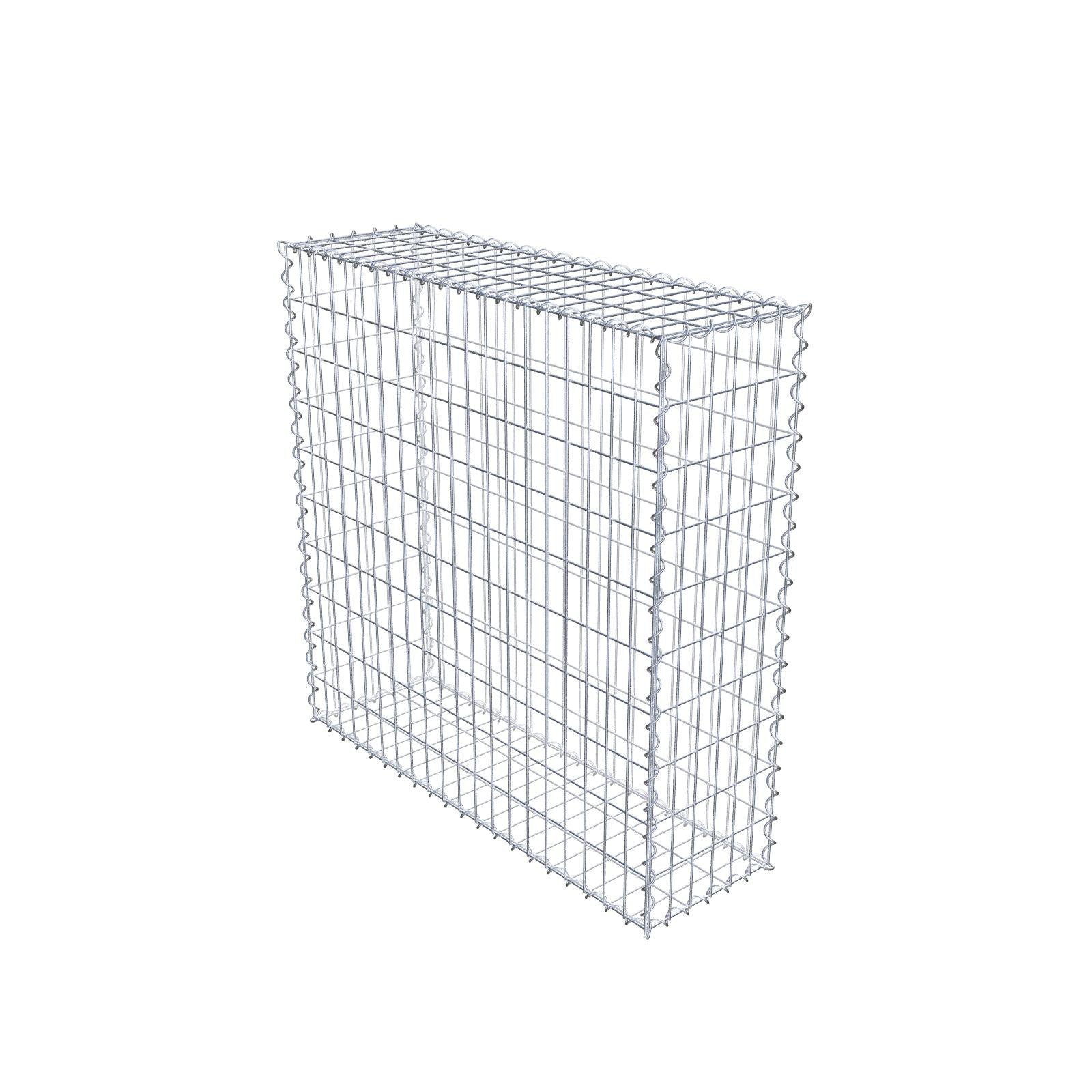 Set di 2 gabbioni 100 cm x 100 cm x 30 cm (L x A x P), maglia 5 x 10 cm, spirale