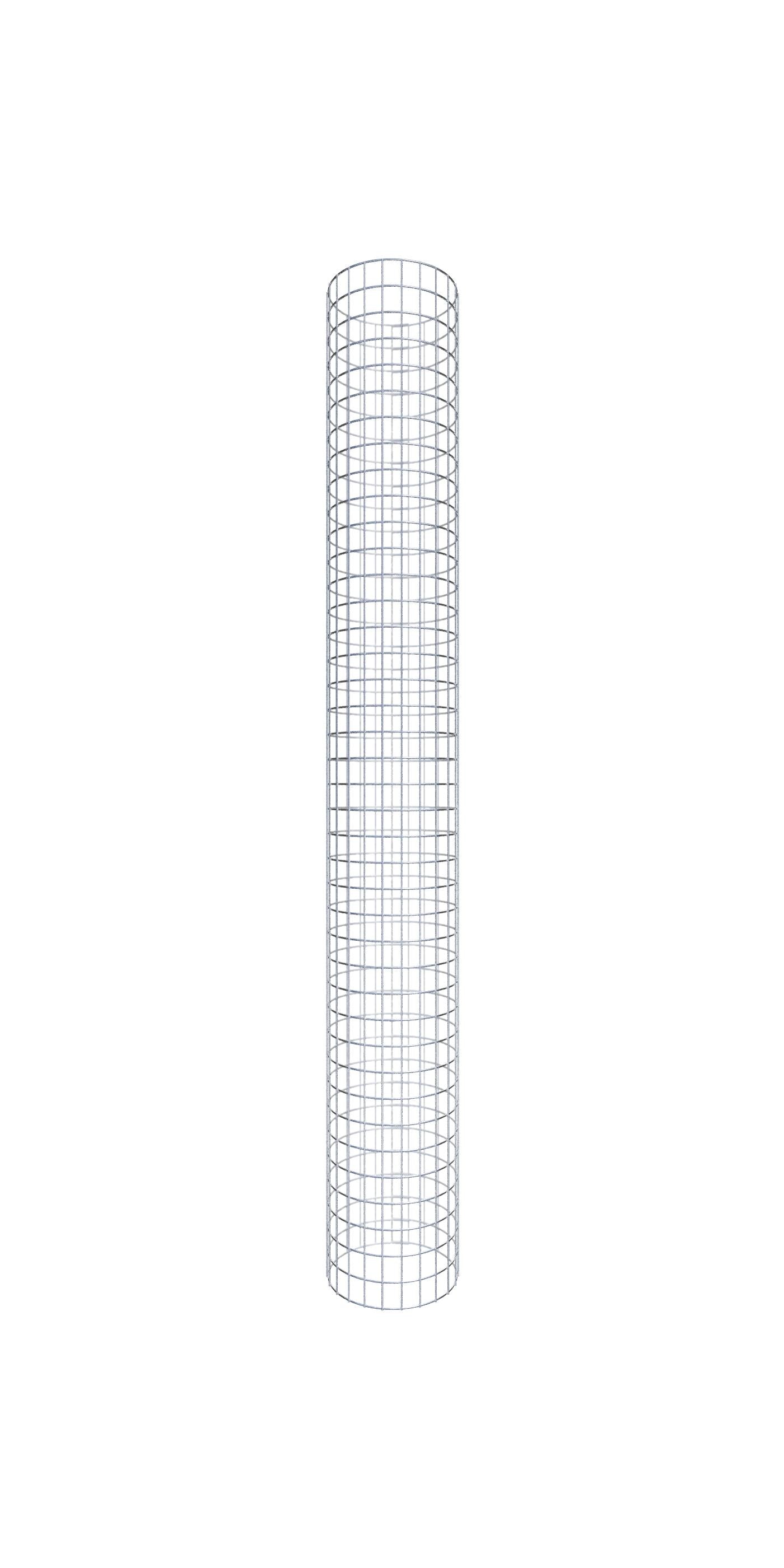 Colonna gabbionata rotonda 37 cm di diametro, 200 cm di altezza, maglia 5 cm x 5 cm