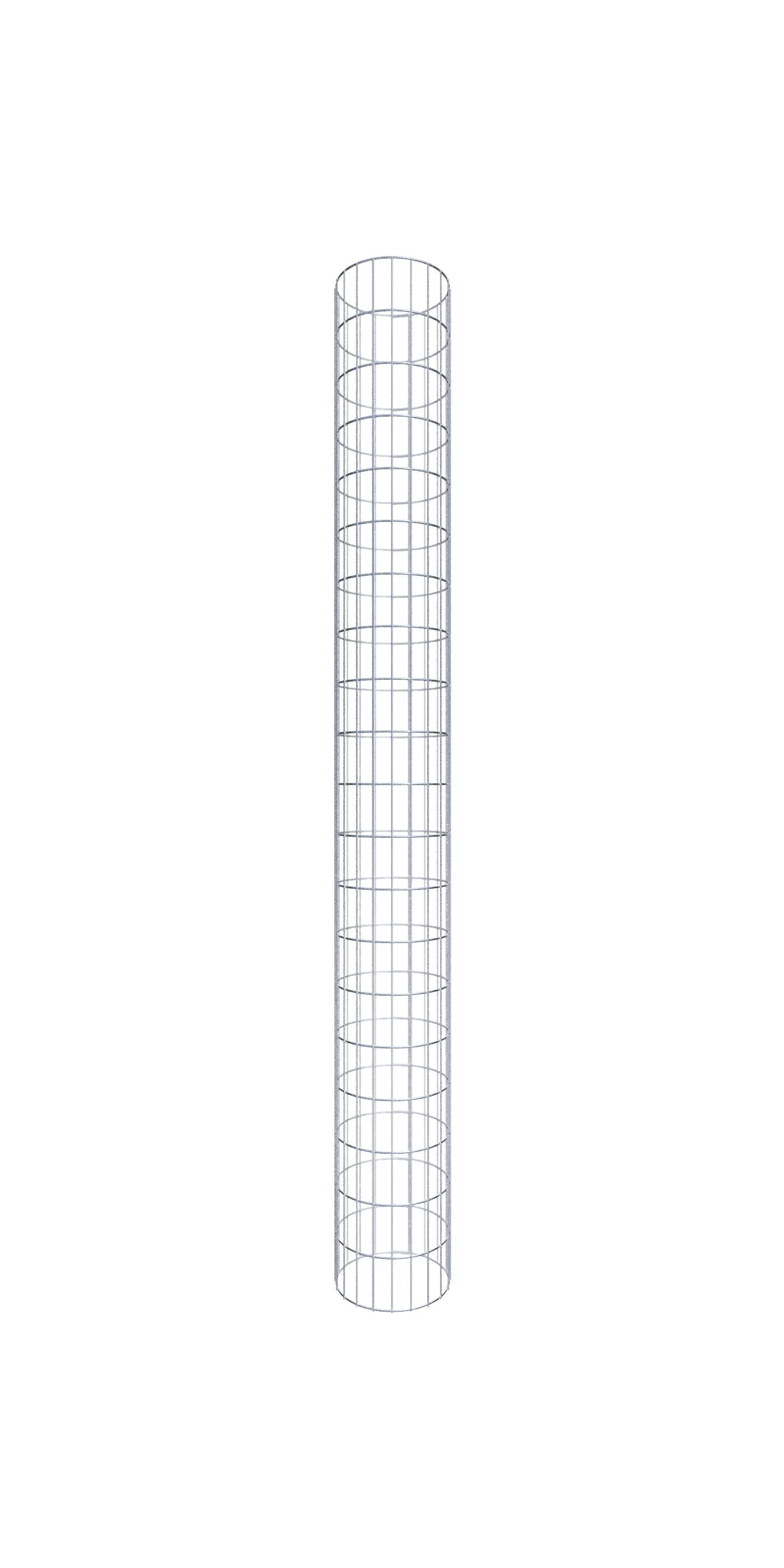 Colonna gabbionata rotonda 32 cm di diametro, 200 cm di altezza, maglia 5 cm x 10 cm