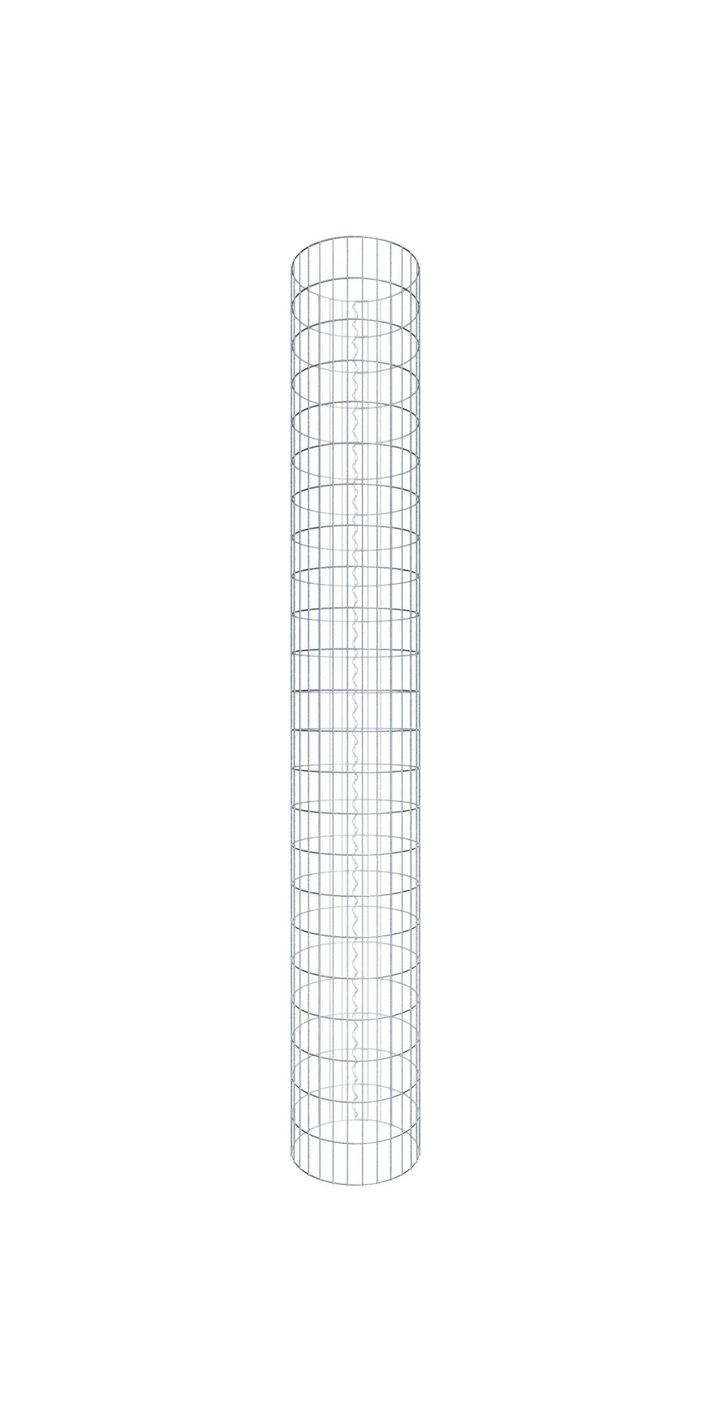 Colonna gabbionata rotonda 47 cm di diametro, 230 cm di altezza, maglia 5 cm x 10 cm
