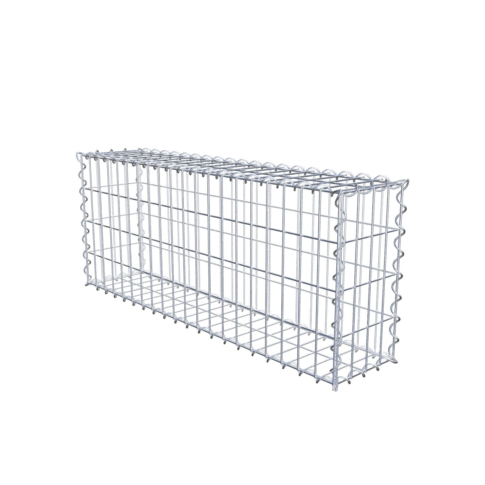 Set di 2 gabbioni 100 cm x 40 cm x 20 cm (L x H x P), maglia 5 x 10 cm, spirale