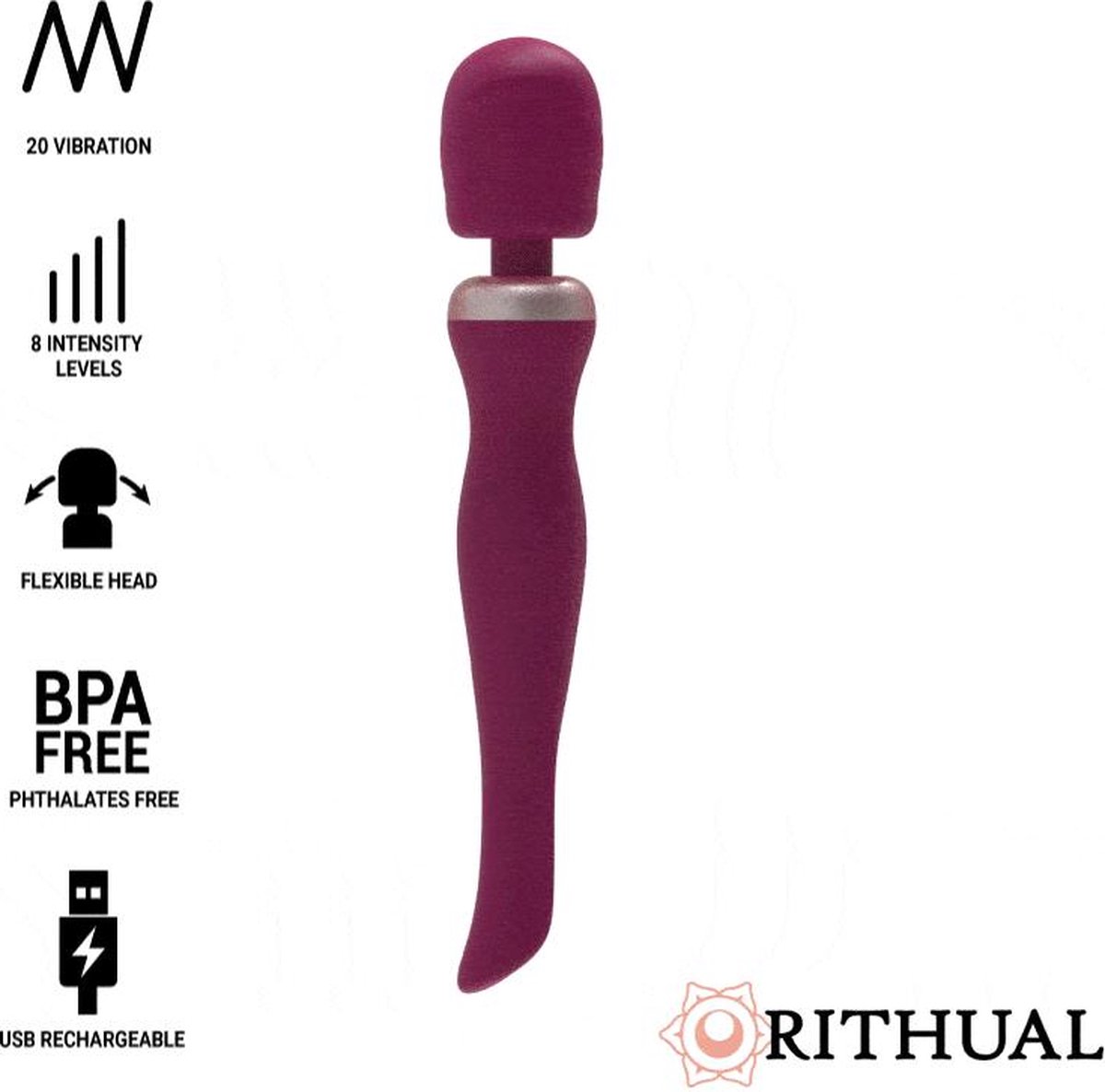 Rithual Varita Akasha Magic Wand Masajeador Lila