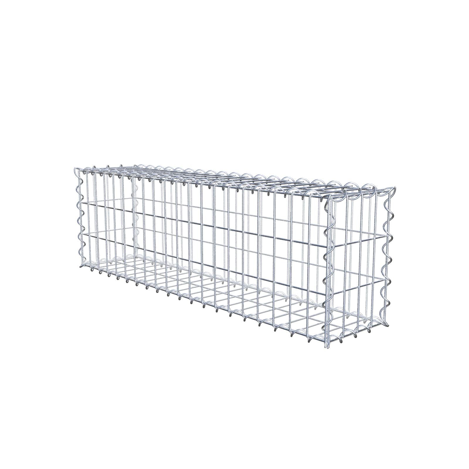 Set di 2 gabbioni 100 cm x 30 cm x 20 cm (L x A x P), maglia 5 x 10 cm, spirale