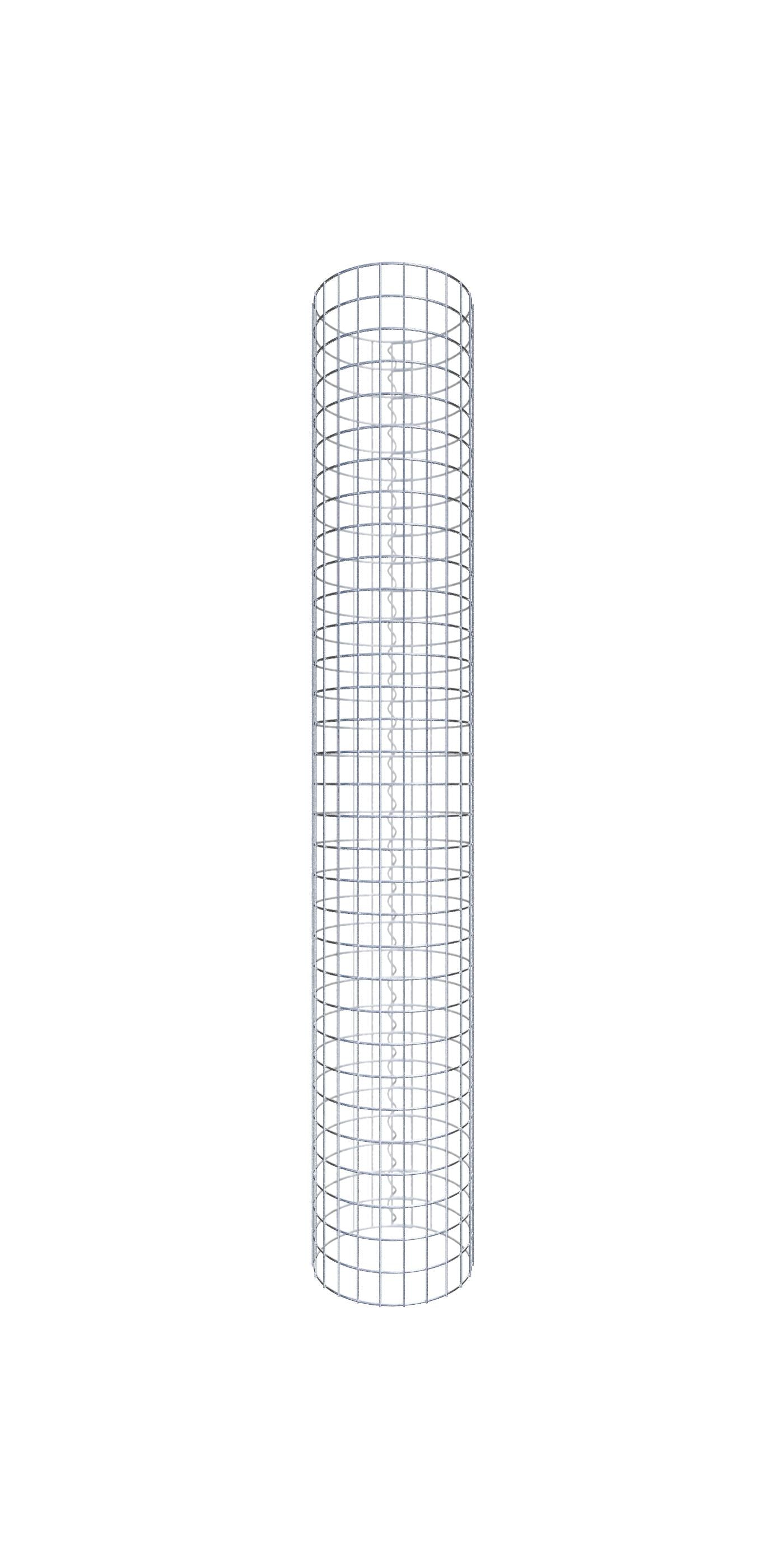 Colonna gabbionata rotonda 37 cm di diametro, 160 cm di altezza, maglia 5 cm x 5 cm