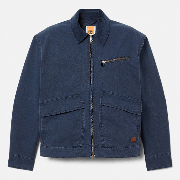 Timberland - Giacca in Tela Effetto Lavato Strafford da Uomo in blu scuro, Uomo, blu, Taglia: XL
