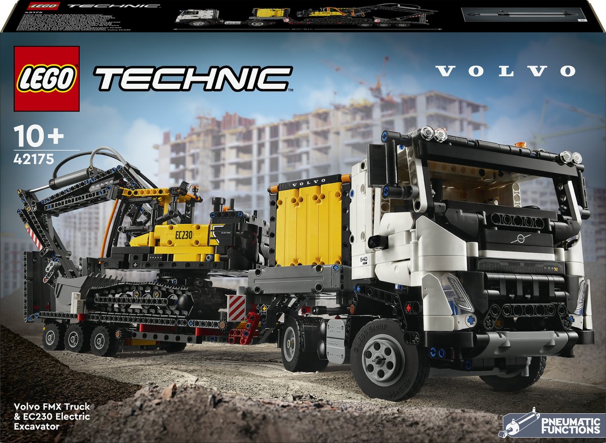 Autocarro Volvo FMX ed Escavatore elettrico EC230