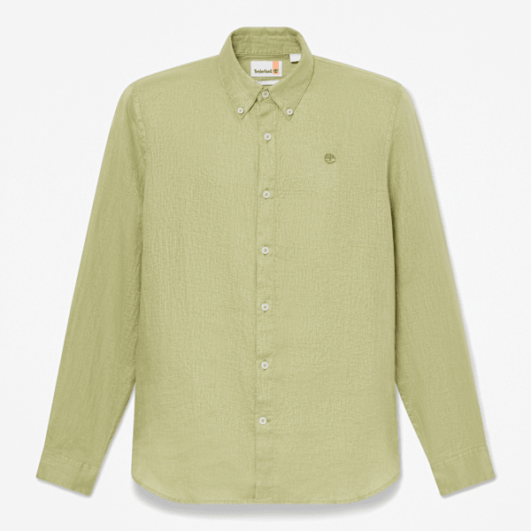 Timberland - Camicia in Lino Mill Brook da Uomo in verde, Uomo, verde, Taglia: S