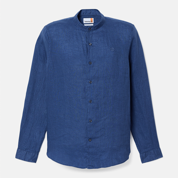 Timberland - Camicia in Lino Mill Brook da Uomo in blu scuro, Uomo, blu, Taglia: M