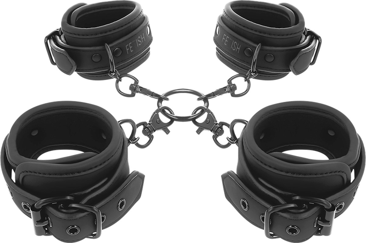 Fetish Submissive Set Esposas Manos Y Tobillos