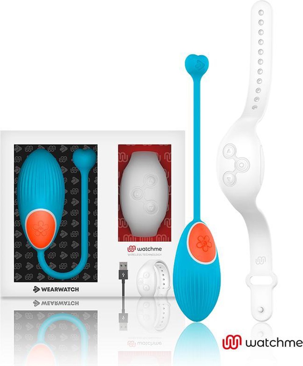 Wearwatch Huevo Vibrante Azul Control Remoto Blanco
