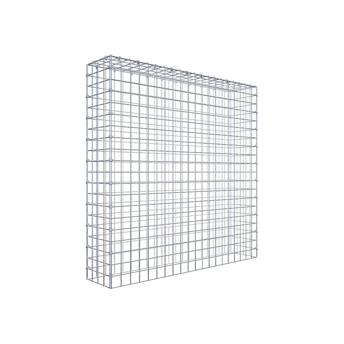 Fästbar gabion typ 3 100 cm x 100 cm x 20 cm (L x H x D), maskstorlek 5 cm x 5 cm, C-ring