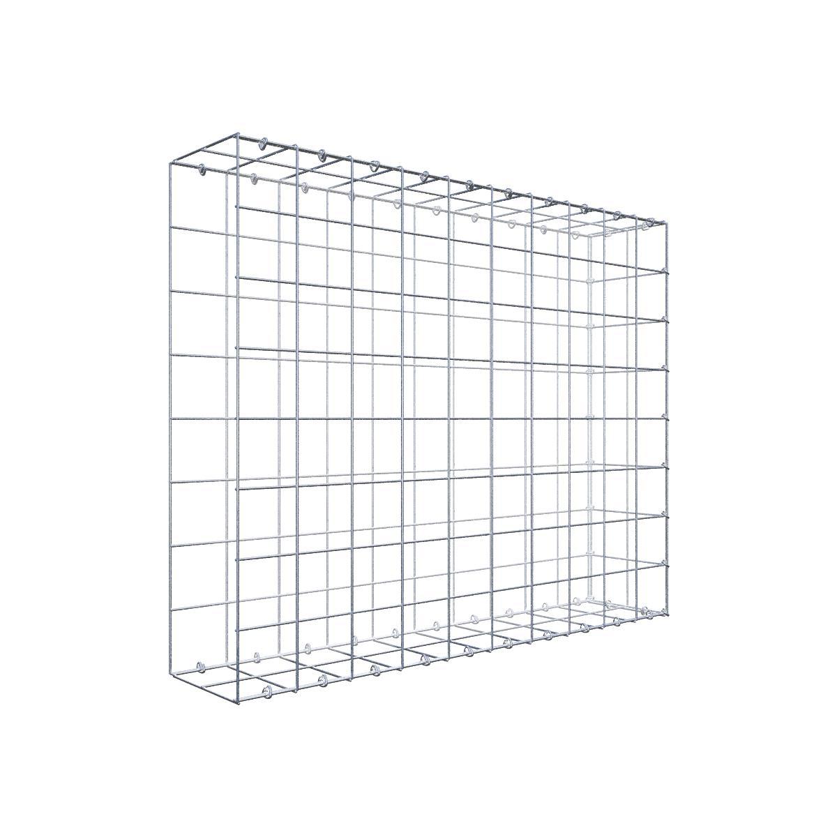 Typ 2 påbyggnadsgabion 100 cm x 80 cm x 20 cm (L x H x D), maskstorlek 10 cm x 10 cm, C-ring