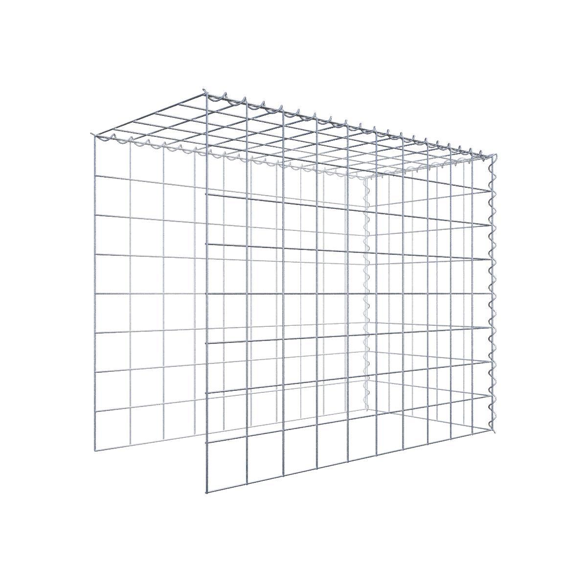 Extra gabion typ 4 100 cm x 80 cm x 50 cm (L x H x D), maskstorlek 10 cm x 10 cm, spiral