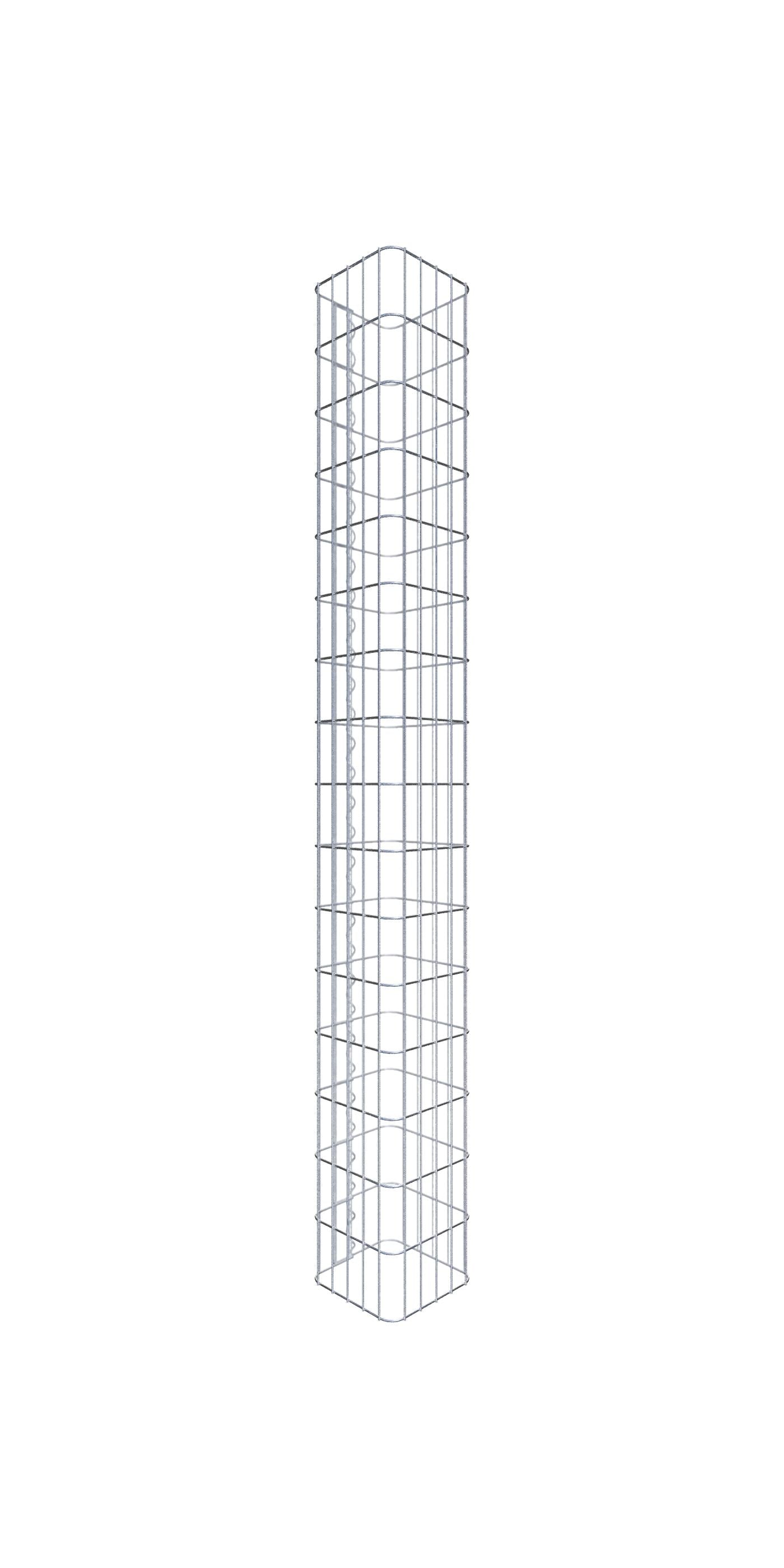 Gabionpelare vinkelrät 27 cm x 27 cm, 160 cm höjd, MW 5 cm x 10 cm