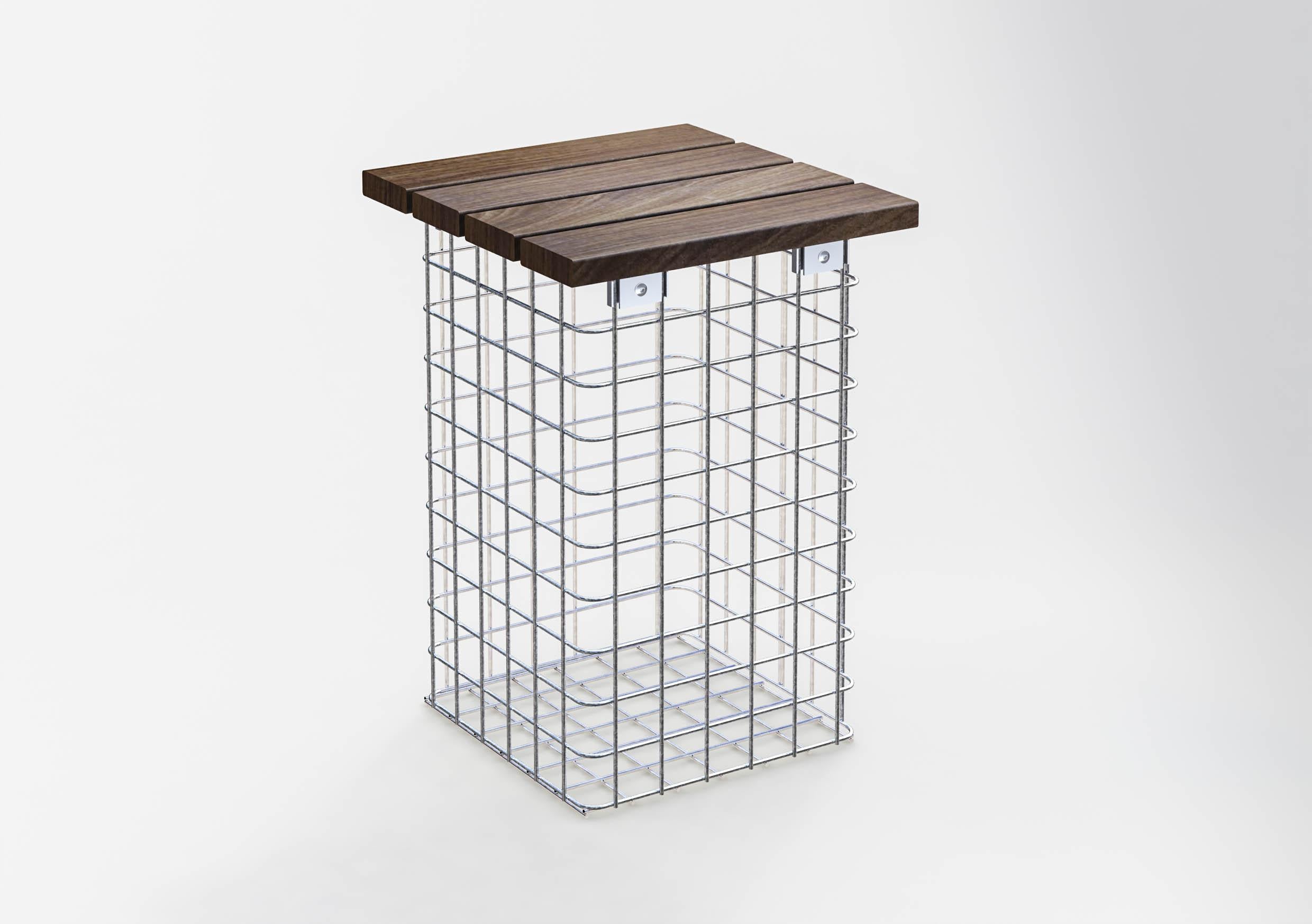 Varmförzinkad pall MW 5 x 5 cm, CUMARU