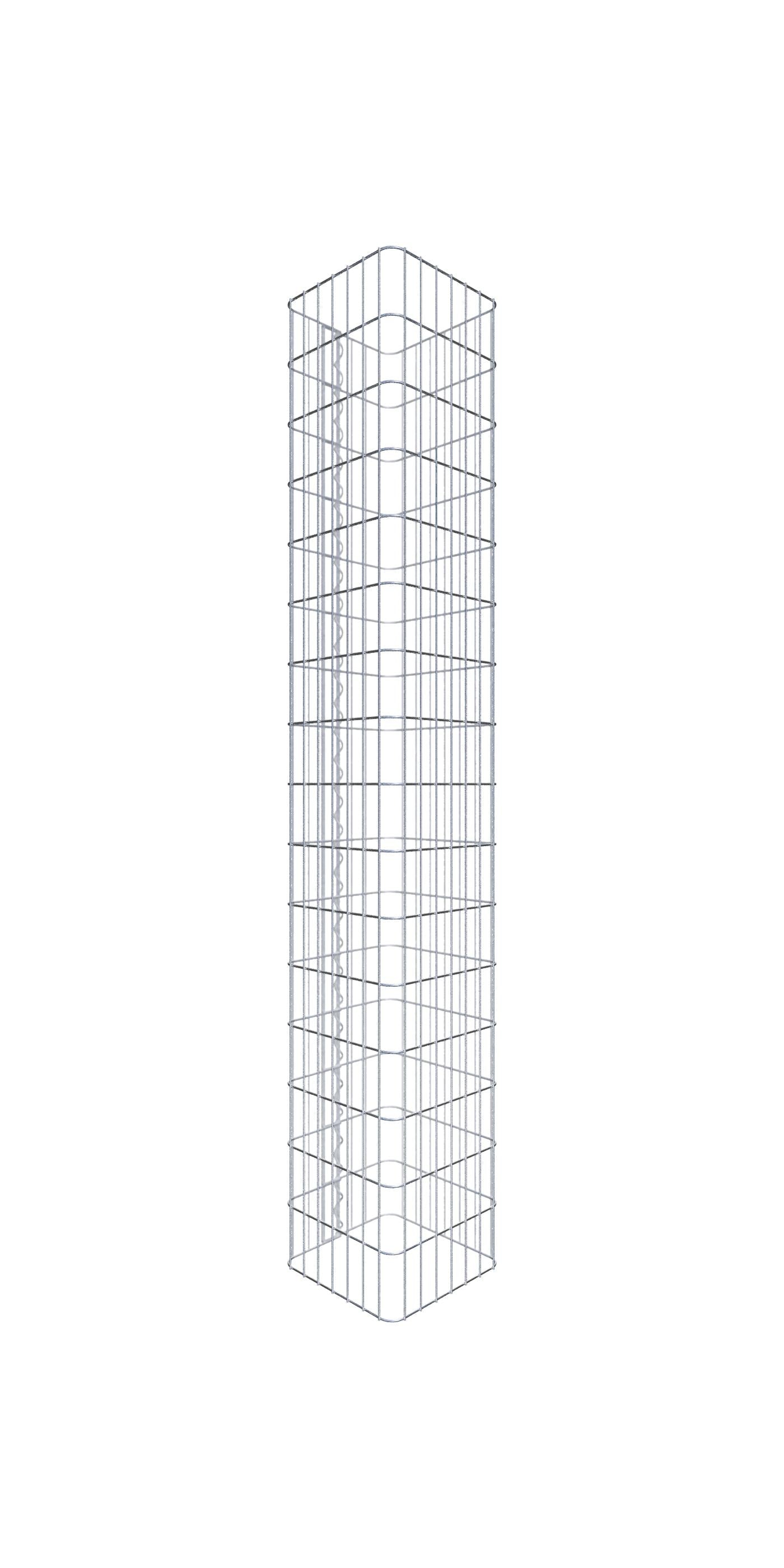 Gabionpelare, kantig 37 cm x 37 cm, 160 cm hög, MW 5 cm x 10 cm