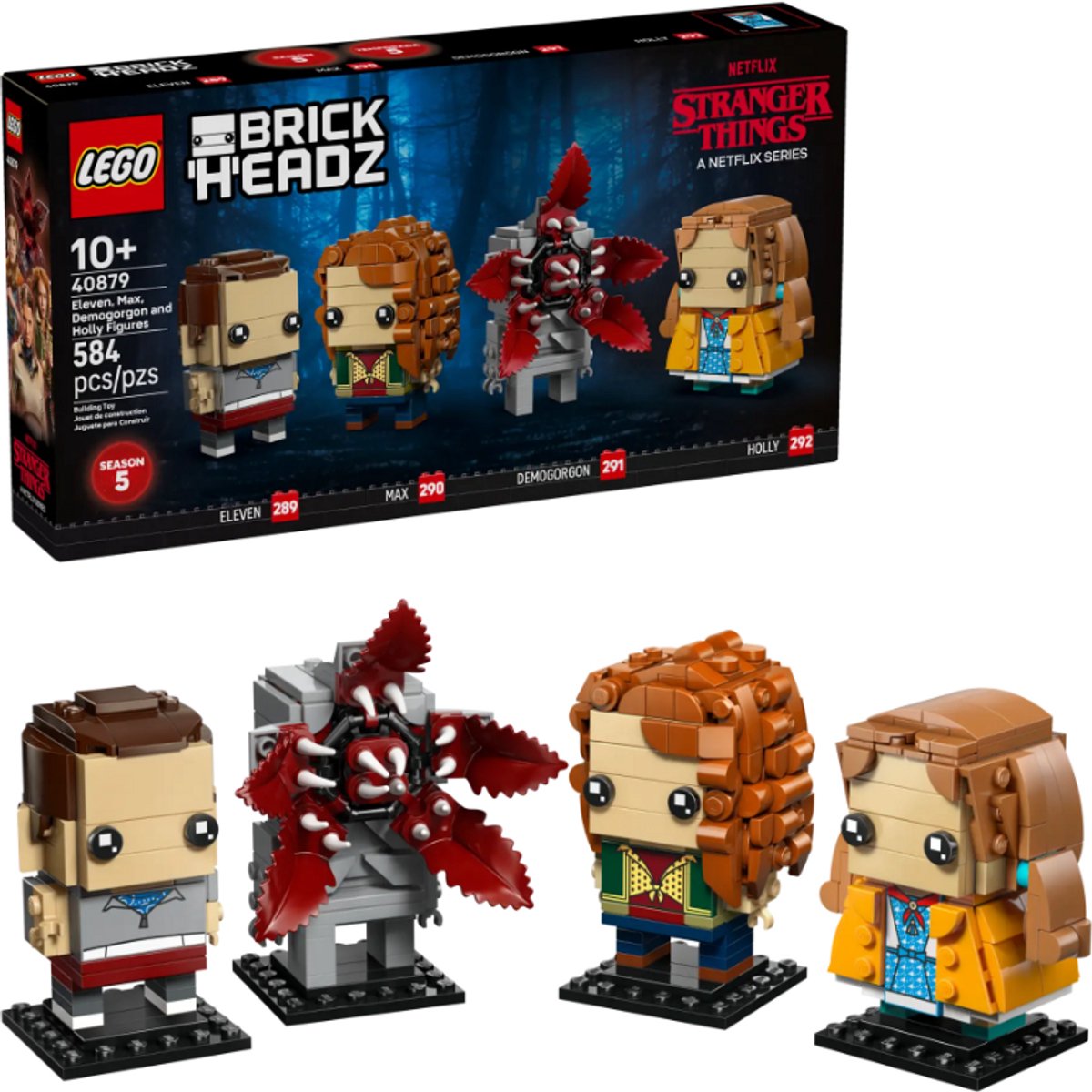 Figuras de Once, Max, Demogorgon y Holly