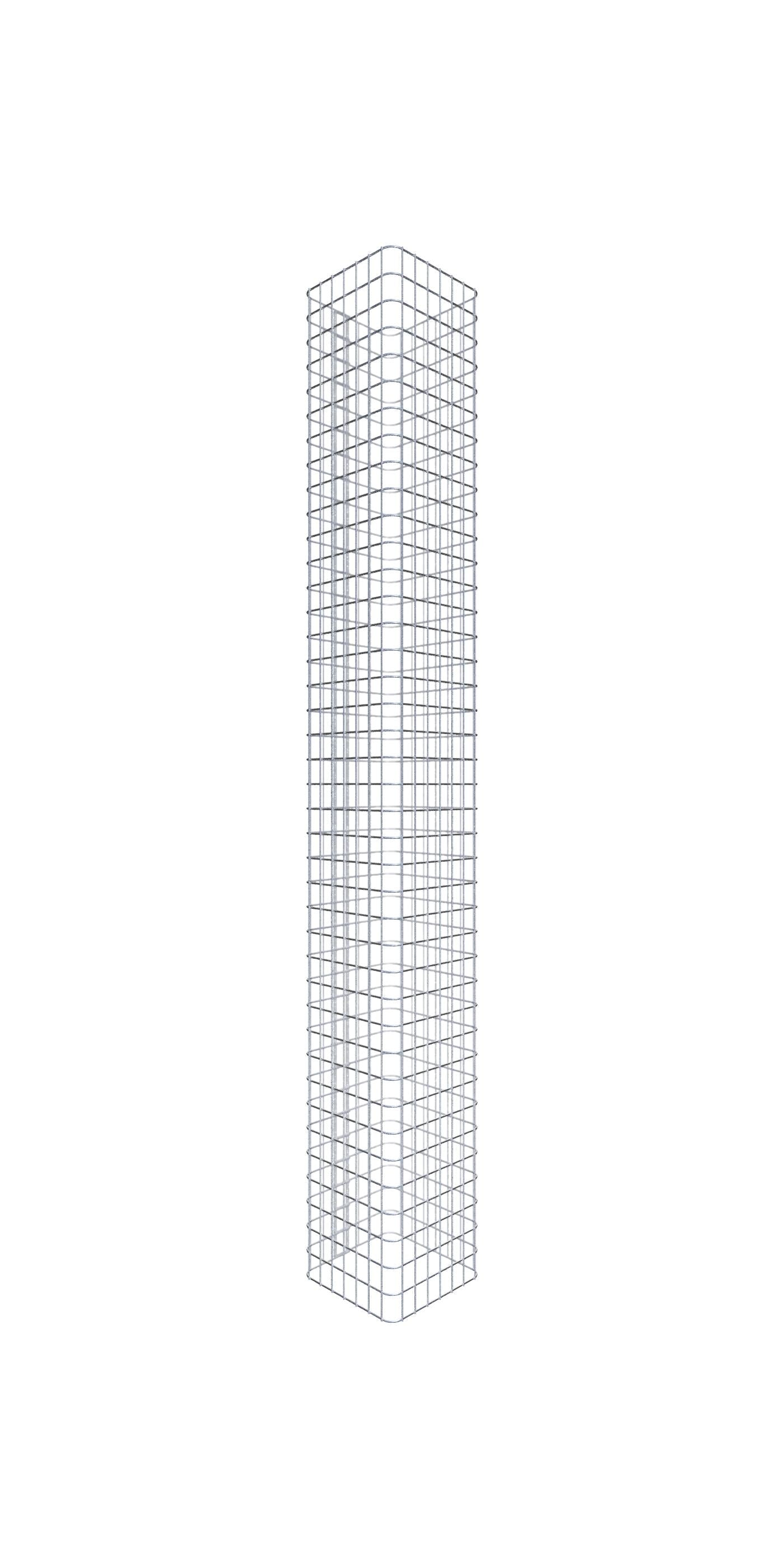 Gabionpelare, kantig 37 cm x 37 cm, 200 cm hög, MW 5 cm x 5 cm