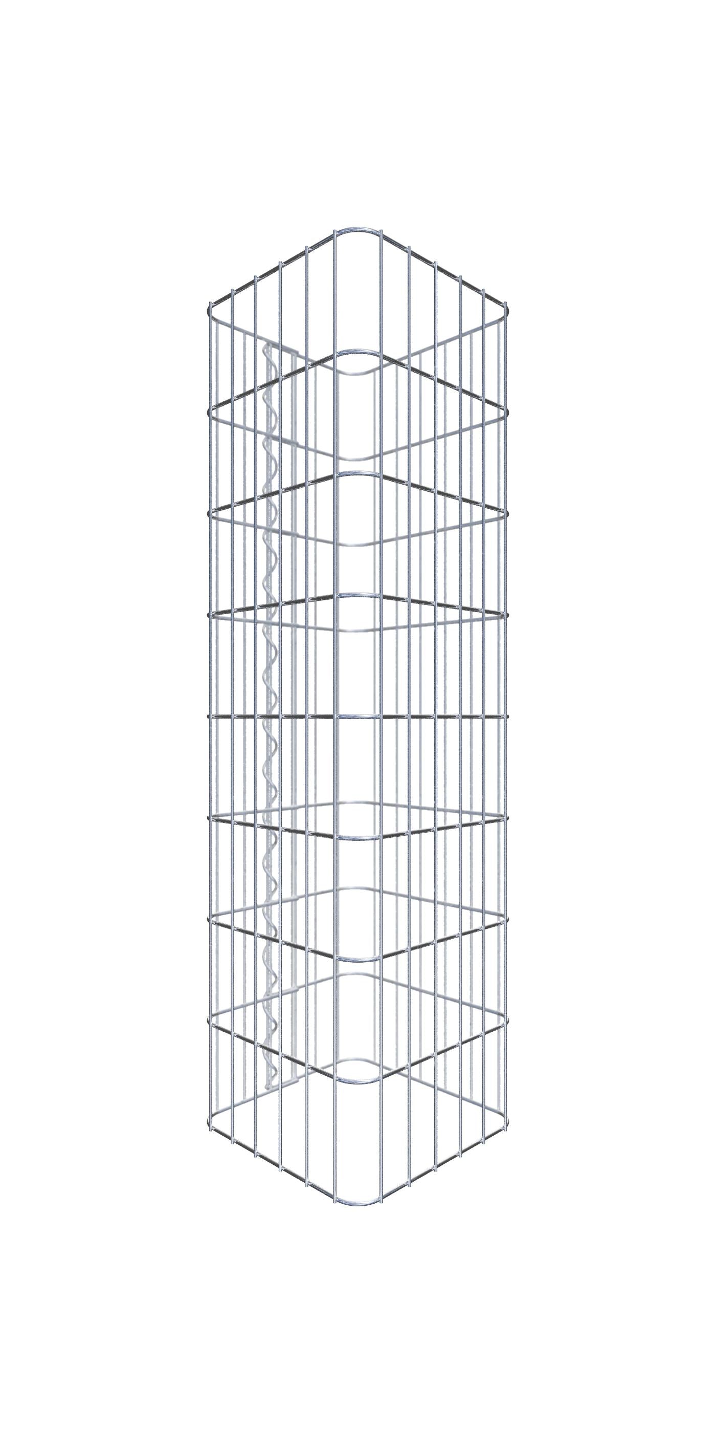 Gabionpelare, kantig 32 cm x 32 cm, 80 cm hög, MW 5 cm x 10 cm