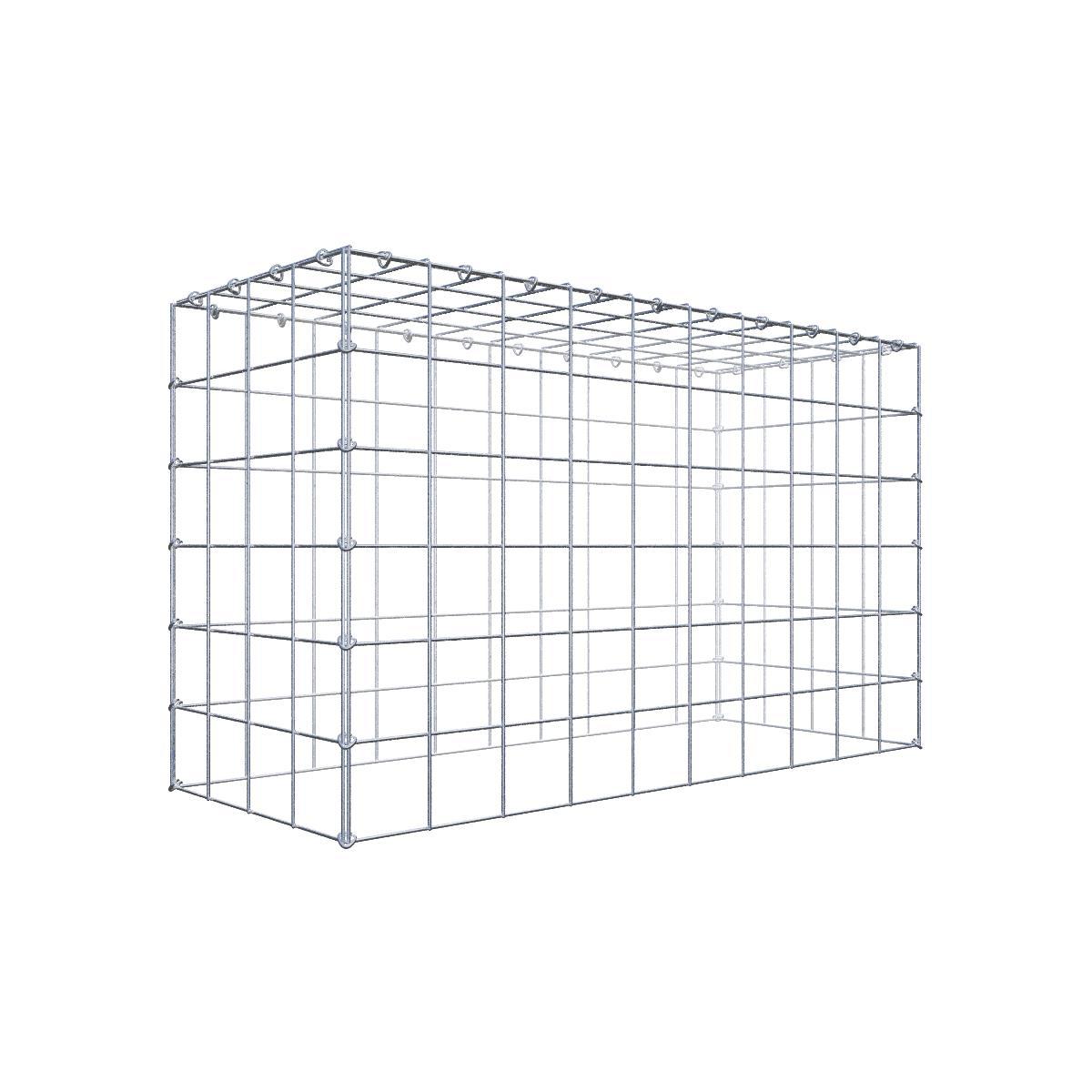 Typ 3 påbyggnadsgabion 100 cm x 60 cm x 40 cm (L x H x D), maskstorlek 10 cm x 10 cm, C-ring