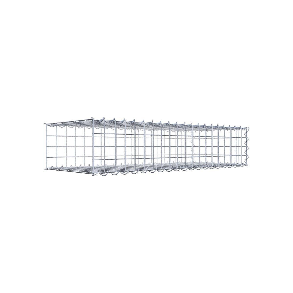 Extra gabion typ 2 100 cm x 20 cm x 40 cm (L x H x D), maskstorlek 5 cm x 5 cm, spiral