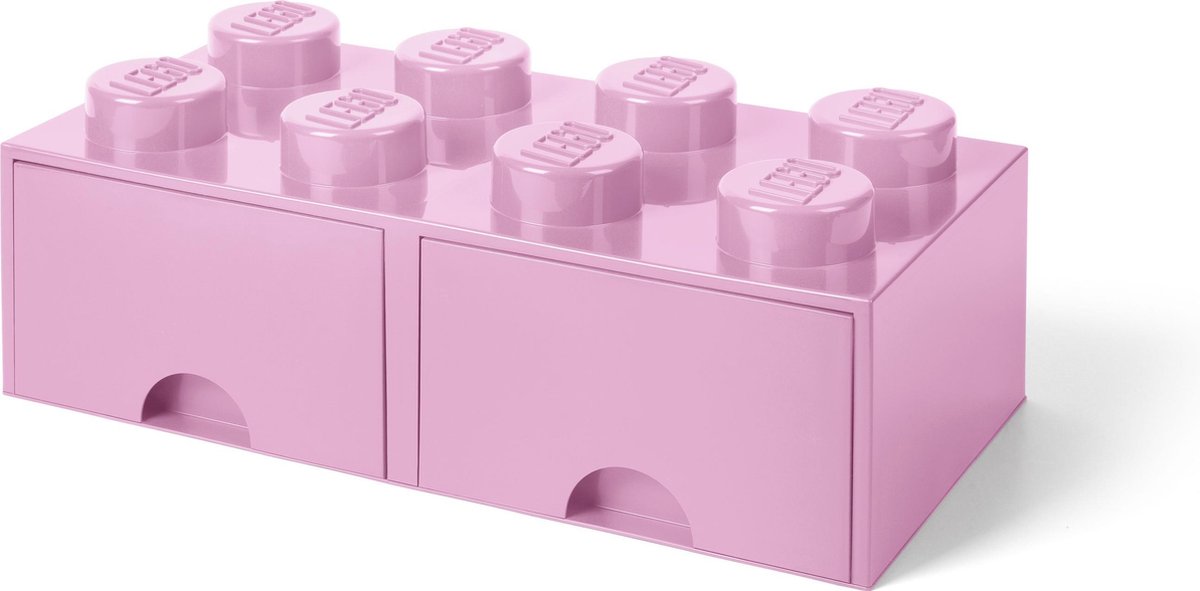 Ladrillo de 8 espigas con cajón (violeta claro)