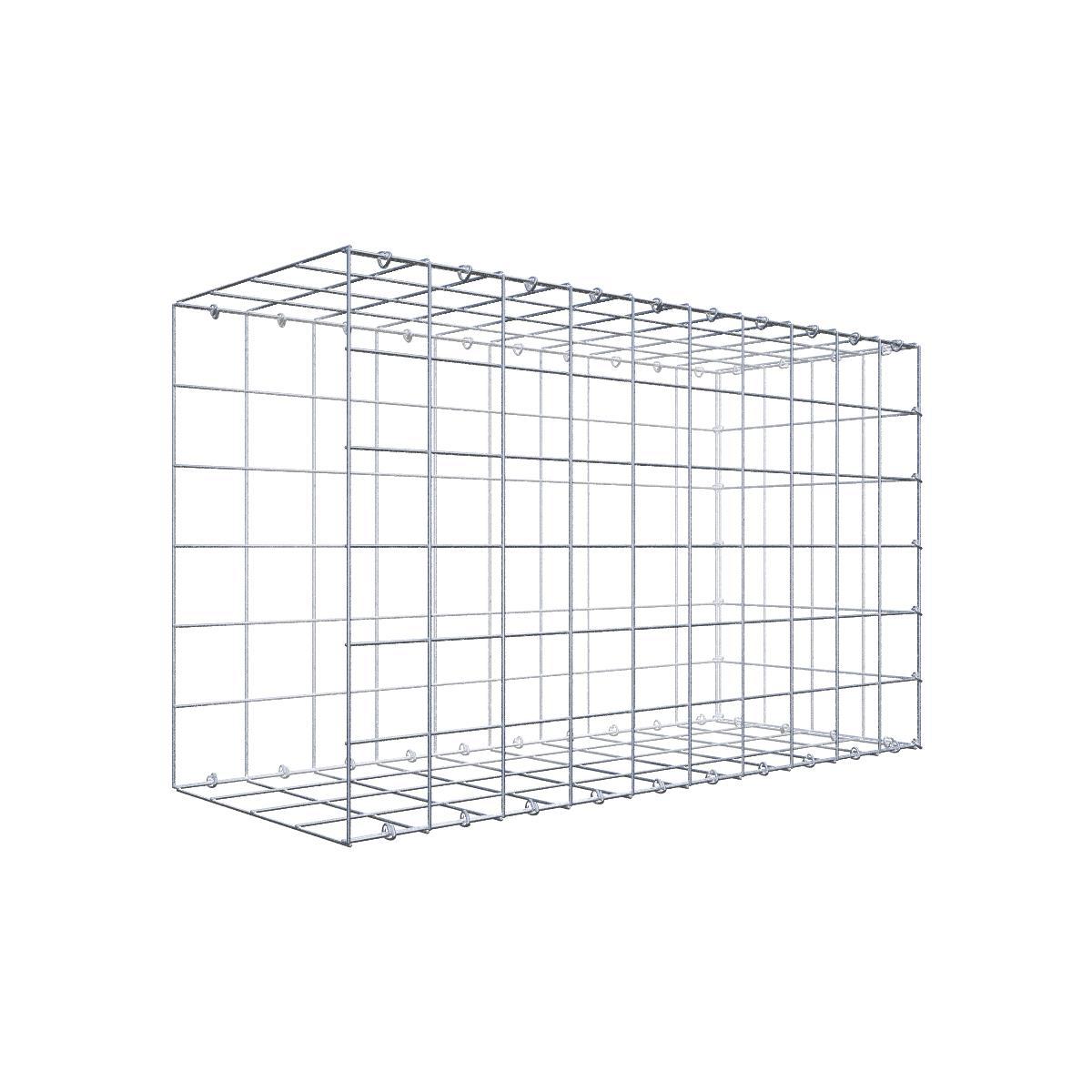 Typ 2 påbyggnadsgabion 100 cm x 60 cm x 40 cm (L x H x D), maskstorlek 10 cm x 10 cm, C-ring